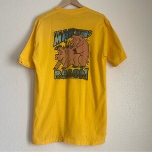 Vintage Makin Bacon Sun-Glo Creations PFister graphic single stitch t-shirt